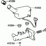 Master VAC 47201-28200 47201-28190 TOYOTA PREVIA TCR1 199005-199108
