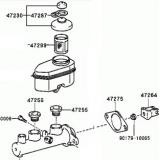 Master Cylinder 47201-1A140 47201-1A090 TOYOTA COROLLA SPRINTER AE102  199505-199605