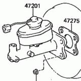 Master Cylinder 47201-24040 47201-14540 TOYOTA SUPRA MA70 199008-199305